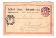 EP E.P. Entier Postale Ganzsache Deutsche Reichspost Kartenbrief 1890 BERLIN N.W. Postwaardestuk Naar București Romania - Tarjetas