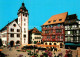 73272963 Mosbach Baden Marktplatz Mit Rathaus Und Palmsches Haus Mosbach Baden - Mosbach