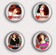 35 X Mylene Farmer BADGE BUTTON PIN SET 4 (1inch/25mm Diameter) - Musik