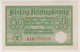 Germania Banconota D'Occupazione - 50 Reichspfennig 1943 FDS - Autres & Non Classés