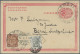 China - Postal Stationery: 1897, Card ICP 1 C. Uprated Coiling Dragon 4 C. Tied - Postcards