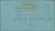 French Indochine: 1895 Telegram Form (blue) Dated '8th Mars 1895' Addressed To K - Briefe U. Dokumente