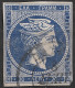 GREECE 1875-80 Large Hermes Head On Cream Paper 20 L Ultramarine Vl. 65 D / H 51  Position 14 - Used Stamps