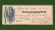 USA Check Boatmen's Saving Bank St. Louis, IL 1888 STEAMBOAT - EXTREMELY RARE ! - Sonstige & Ohne Zuordnung