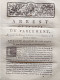 SALENCY FETE DE LA ROSIERE MARCHE A SUIVRE 1774 ARREST DE LA COUR DU PARLEMENT - Decrees & Laws