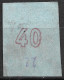 GREECE 1868-69 Large Hermes Head Cleaned Plates Issue 40 L Grey Mauve On Blue Vl. 40 A / H 28 A Position 102 - Oblitérés