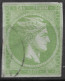 GREECE 1871-72  Large Hermes Paper Of Inferior Quality 5 L Yellow Green Vl. 46 / H 34 A - Oblitérés