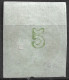 GREECE 1872-76 Large Hermes Head Meshed Paper Issue 5 L Yellow Green Vl. 53 A / H 39 B - Usados