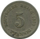 5 PFENNIG 1899 A GERMANY Coin #DB147.U.A - 5 Pfennig