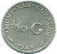 1/10 GULDEN 1948 CURACAO NIEDERLANDE SILBER Koloniale Münze #NL11932.3.D.A - Curaçao