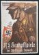 GERMANY THIRD 3rd REICH ORIGINAL COLOUR PROPAGANDA CARD 1937 STUTTGART SA FIGHTING GAMES - Weltkrieg 1939-45