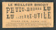 Ticket Tramway Alger Vers 1900 "Chemin De Fer Sur Route D'Algerie" Billet Chemin De Fer - Pub Petit-Beurre LU - World