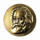 Karl Marx Medal East Germany DDR Plaque Table 60mm Bronze 02123 - Altri & Non Classificati