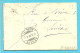 53 Op Naamkaartomslag (carte-visite) Stempel LOUVAIN (STATION) Naar PARIS En Doorverzonden GENEVE  (2x TAXE !!!!!) - 1893-1907 Armoiries