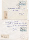 37019# LOT 5 LETTRES FRANCHISE PARTIELLE RECOMMANDE Obl MARPICH MOSELLE 1968 Pour METZ 57 - Lettres & Documents