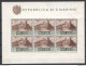 1951 SAN MARINO, Foglietto Veduta 500 Lire Bruno , N° 12 - Splendido Senza Pieghe - MNH** Certificato Raybaudi Oro - Blocks & Sheetlets