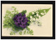 AK Blumen Strauß Veilchen Maiglöckchen Blüten, Düsseldorf 25.7.1908 - Other & Unclassified