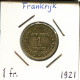 1 FRANC 1921 FRANCE Coin Chambers Of Commerce French Coin #AM267.U.A - 1 Franc