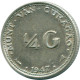 1/4 GULDEN 1947 CURACAO Netherlands SILVER Colonial Coin #NL10816.4.U.A - Curaçao