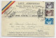 ROMANIA CARTE AEROPOSTALE JOURNEE AVIAION BUCURESTI PAR AVION 1931 TO FRANCE PA 1FR50+90C + VIGNETTE - Briefe U. Dokumente