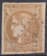 TIMBRE FRANCE BORDEAUX N° 43A CACHET AMBULANT P LAR - TB MARGES MAIS PLI - 1870 Uitgave Van Bordeaux