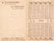 63 - COURPIERE - FABRIQUE ALIMENTATION Pour ANIMAUX - CARTE CALENDRIER 1908 - PUB GAUFFRE - DECOR ART NOUVEAU - 8x12cm - Courpiere