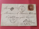 Belgique - Non Dentelé Sur Lettre Avec Texte De Tournay Pour La France En 1861 - Réf 3545 - 1858-1862 Medaglioni (9/12)