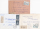 37046# LOT 7 LETTRES FRANCHISE PARTIELLE RECOMMANDE Obl PUTTELANGE LES FARSCHVILLER MOSELLE 1968 Pour METZ 57 - Covers & Documents