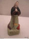 Statuette-SAINTE-BERNADETTE    -en-porcelaine-polychrome-haut-11-cm-parfait-etat - Popular Art