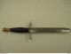 Delcampe - Dague  - Poignard - Couteau - D'origine Long. Total 32 Cm  Lame  De 19,5  Cm - Poignée En Rondelles De Cuir - Knives/Swords