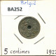 5 CENTIMES 1922 DUTCH Text BELGIUM Coin #BA252.U.A - 5 Cent
