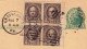 Stamp USA Bloc De 4 Nathan Hale 1/2 Cent Greensburg Pennsylvania Entier Postal Jefferson 1934 Verviers Belgique - 1921-40