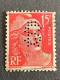 FRANCE S N° 813 Marianne RS 56-5 Indice 6 Perforé Perforés Perfins Perfin Superbe !! - Other & Unclassified