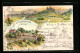 Lithographie Würzburg, Hotel Wittelsbacher Höhe, Panorama  - Wuerzburg