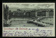 Mondschein-Lithographie Genève, Uferpartie Mit Brücke  - Genève