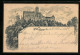 Vorläufer-Lithographie Ganzsache PP9F400: Ansicht Der Wartburg, 1890  - Cartes Postales