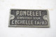 Plaque De Machine PONCELET Constructeur L'ECHELLE ( Ardennes ) Déco Vintage Usine Industriel Métal - Ferronnerie