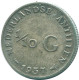 1/10 GULDEN 1957 NETHERLANDS ANTILLES SILVER Colonial Coin #NL12138.3.U.A - Antille Olandesi