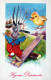 PÂQUES LAPIN ŒUF Vintage Carte Postale CPA #PKE235.FR - Easter