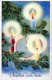 Buon Anno Natale CANDELA Vintage Cartolina CPSMPF #PKD722.IT - Nieuwjaar