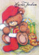 Buon Anno Natale ORSACCHIOTTO Vintage Cartolina CPSM #PAU806.IT - Nouvel An