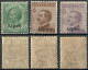 REGNO COLONIE EGEO LIPSO 1916 TRE FRANCOBOLLI C. 5 / C. 40 / C. 50 SOPRASTAMPATI 'LIPSO' NUOVI MNH ** SASSONE 2-6/7 - Aegean (Lipso)