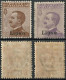 REGNO COLONIE EGEO LIPSO 1916 DUE FRANCOBOLLI DA C. 40 E C. 50 SOPRASTAMPATI 'LIPSO' NUOVI MNH ** SASSONE 6/7 - Aegean (Lipso)