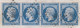 Napoléon - TB Bande De 4 Du 14B  Sur Enveloppe De Tarbes - Cote 180 € - 1853-1860 Napoléon III