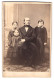 Fotografie L. Feuerrohr, Rinteln, Portrait Vater Mit Drei Kindern In Biedermeierkleidern Und Anzug  - Anonymous Persons