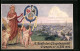 Künstler-AK Ganzsache Bayern PP15C160 /02: Erlangen, 11. Fränkisches Sängerbundesfest 1909  - Cartoline