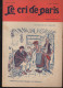 Revue   LE CRI DE PARIS  N° 1381 Septembre 1923  (pub Papier à Cigarettes ZIGZAG Au Plar Inférieur)     (CAT4090 / 1381) - Humor