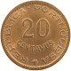 TIMOR 20 CENTAVOS 1970 #s105 0507 - Timor