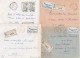 37077# LOT 7 LETTRES FRANCHISE PARTIELLE RECOMMANDE Obl TERVILLE MOSELLE 1967 1968 Pour METZ 57 - Covers & Documents