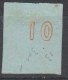 Grece N° 0013A Tête De Mercure Orange S Azuré 10 L Chiffre 10 Au Verso - Used Stamps